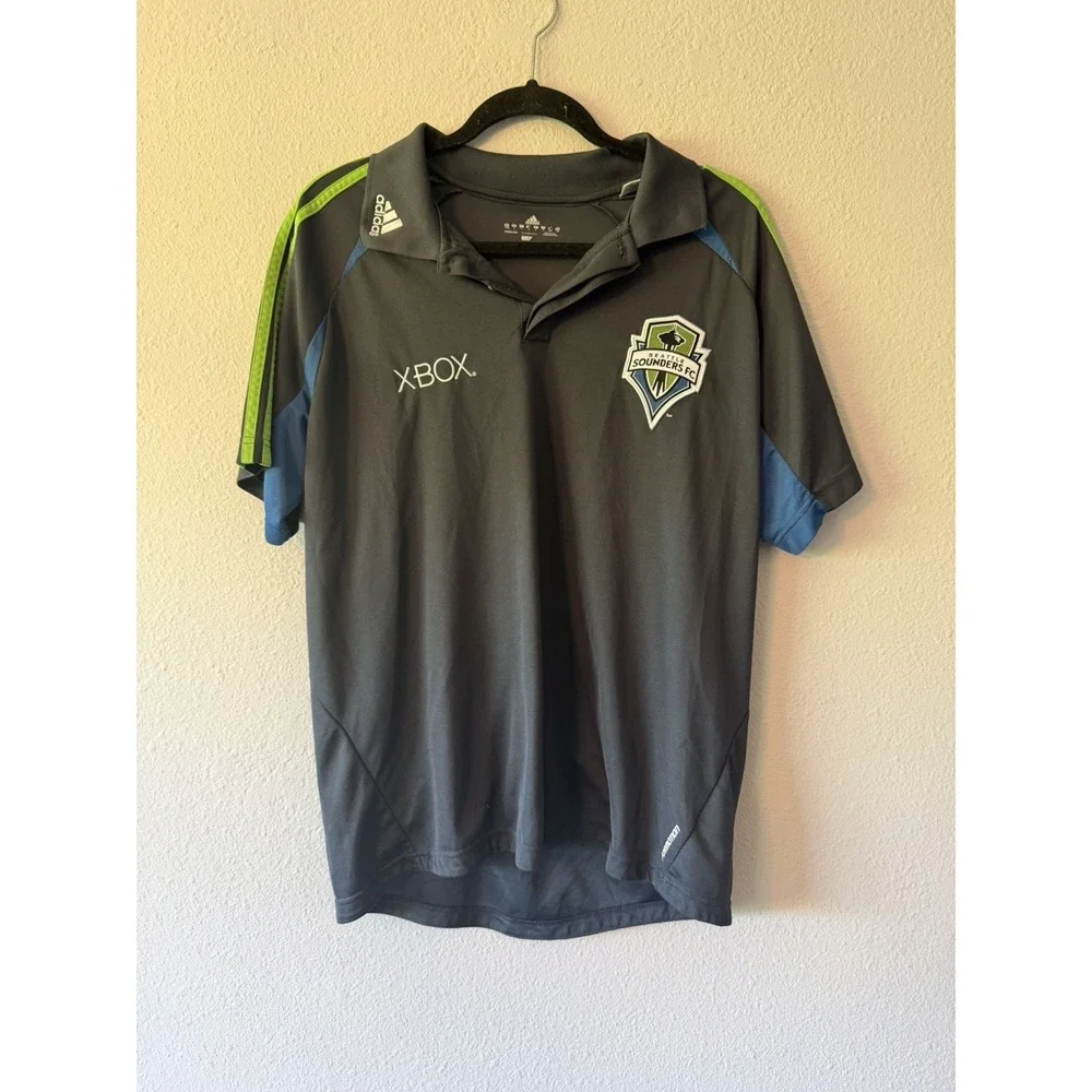 Adidas Seattle‎ Sounders FC Clima Lite Polo Shirt MLS Soccer Size L